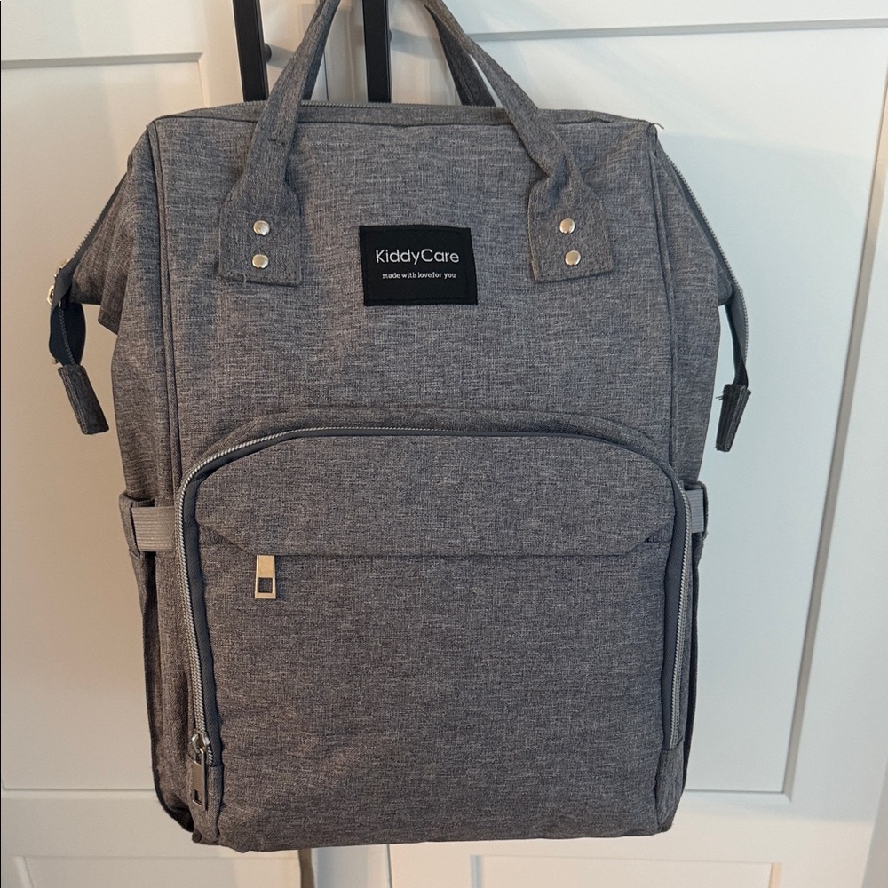 Gray diaper bag